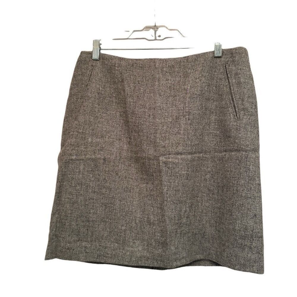 Talbots grey wool mini skirt - size 8p